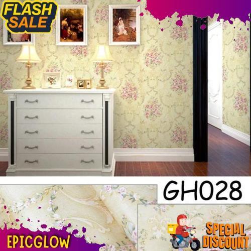 New Wallpaper Dinding Motif Kitty Frozen Emboss Gelombang Alam Walpaper Dinding Ruang Tamu Kamar Ana