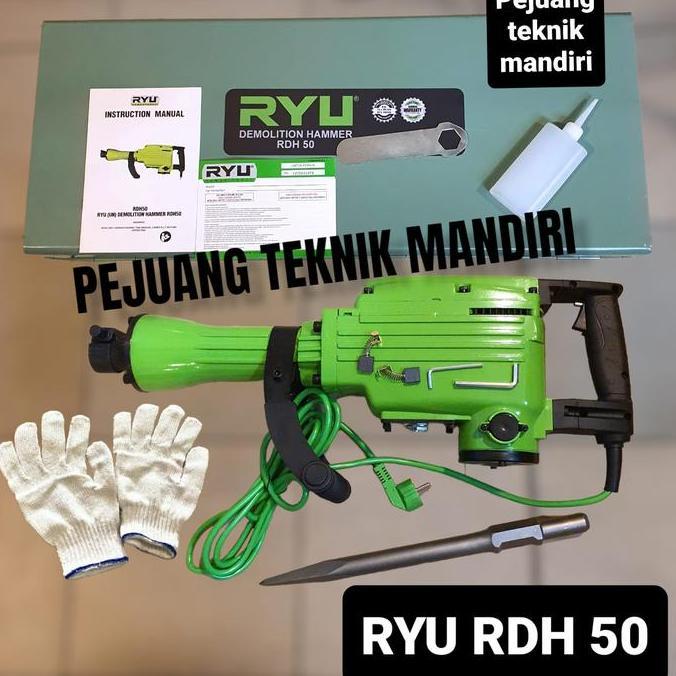 EXAMINER MESIN BOR BOBOK BETON RYU RDH 50 / DEMOLITION HAMMER RYU RDH50 RDH 50