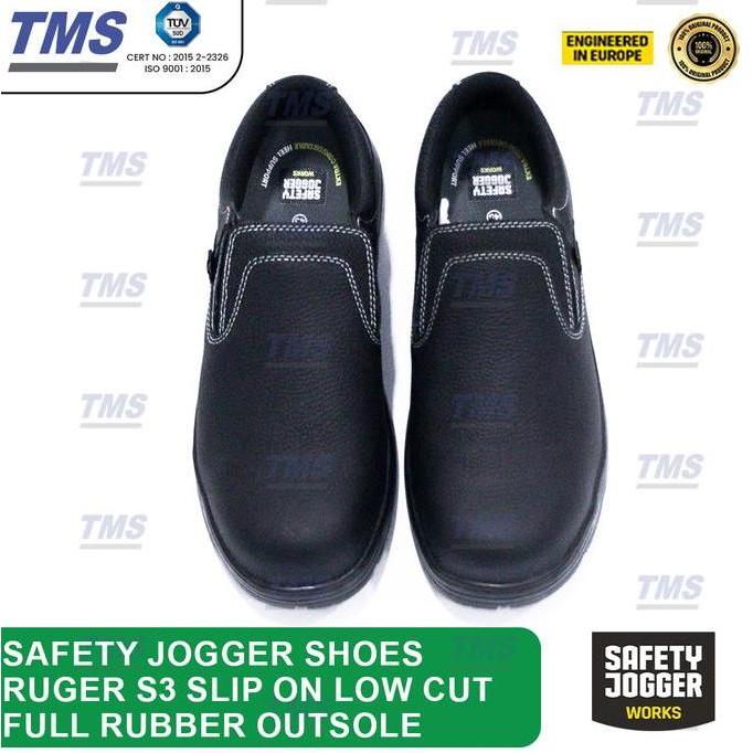 EXAMINER Sepatu Safety Jogger Shoes Ruger S3 Slip On Low Cut Full Rubber Outsole - Original