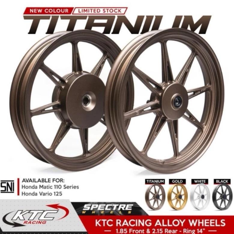 Velg Ktc Racing Spectre For Motor Mio Sporty Karbu/ Mio J GT/ Fino Karbu/ Soul Karbu/ Xride 115/ Fin