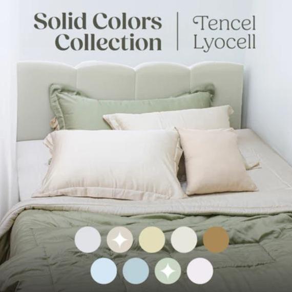 Sprei / Bedcover Serat Bambu Organic Sutra Lyocell Polos