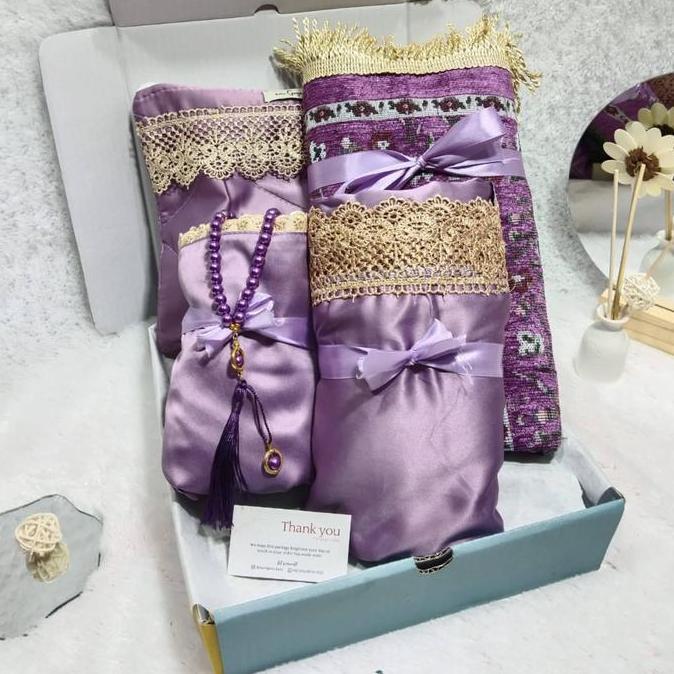 Seperangkat Alat Sholat Mahar Nikah / Prayer Set Seserahan / Set Seserahan Alquran / Alquran Dan Tas