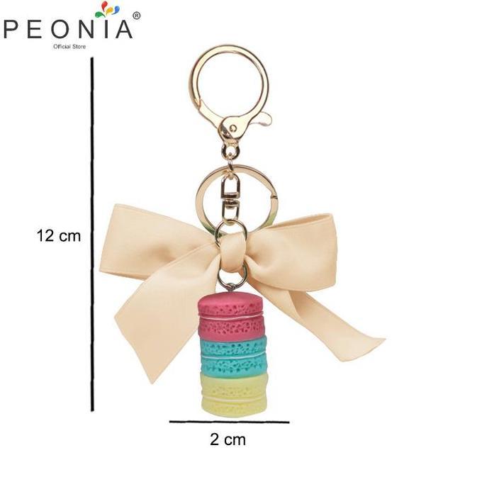 Peonia PNA MACARON Gantungan Keychain Kunci Tas
