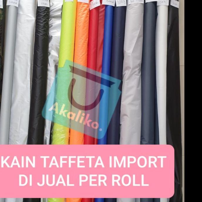 Di Jual Per Roll Kain Parasut Taffeta Import Waterproof 210T Byk Warna