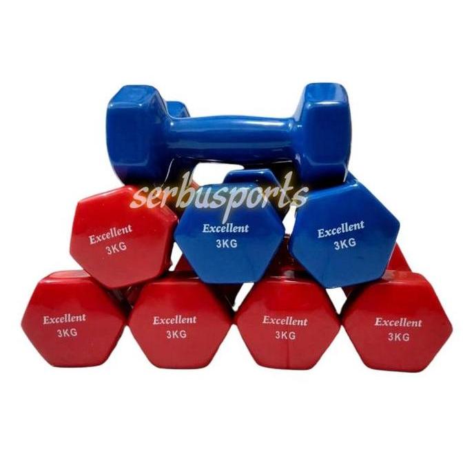 Promo DUMBELL VINYL NEOPRENE 3 KG PREMIUM IMPORT COD