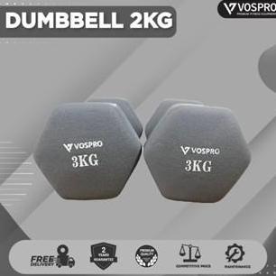 Promo Dumbel Barbel Barbell Dumbell 3 KG - Abu abu / Grey COD