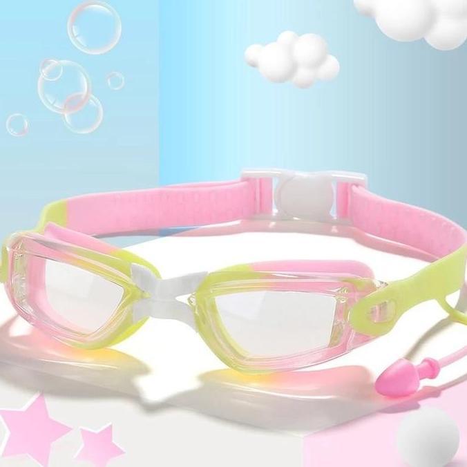 TERMURAH Kacamata Renang Dengan Karet Silikon Eartip/Kacamata Renang Anak/Kacamata Renang Dewasa TER