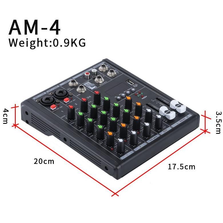Feichi  4 Channel Mixer Audio/Mixer Mini/Sound Card/Amplifier Bluetooth Mini Profesional /Soundcard 