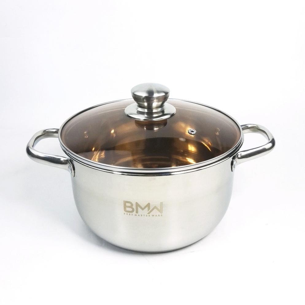 Bmw Kitchenware - Panci Sup Stainless Steel Tebal Premium Quality Panci Mie Rebus Gagang Panci Sop P