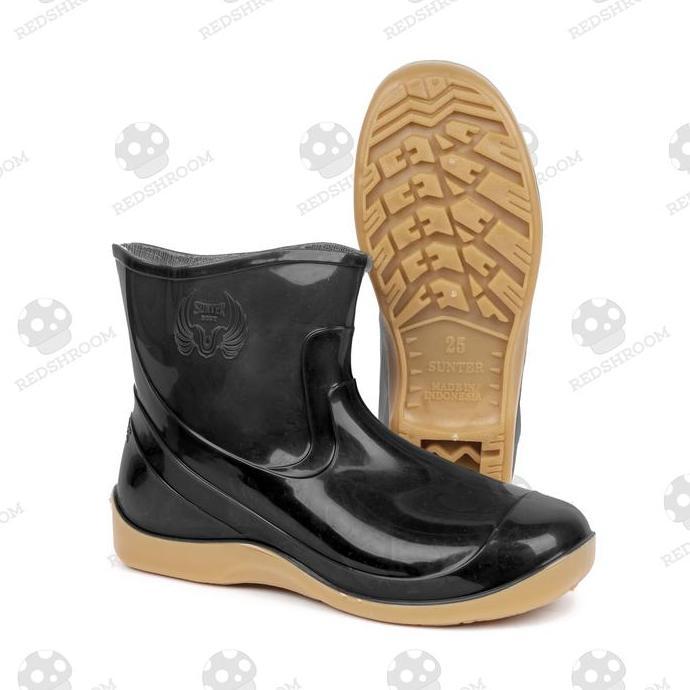 COD Sepatu Boot Pendek SUNTER RELAX Hitam Merah Penthel Biru Scotlite Orange Boots Ankle Karet Lokal