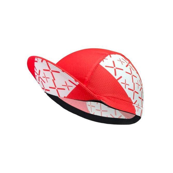 MV2 2021 CYCLING CAP - TOPI SEPEDA  BATIK SHAWL WHITE ON RED