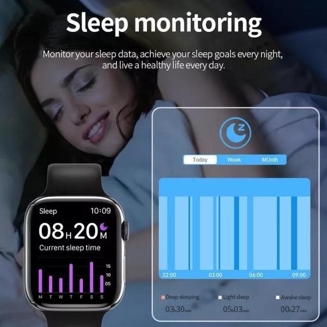 LIGE Jam Tangan Pintar Pria wanita Layar Sentuh Penuh Jam Tangan Olahraga Tahan Air Pelacak Kebugara