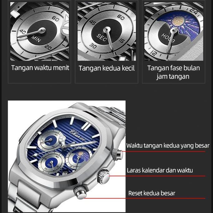 CHENXI Jam Tangan Pria Luminous Anti Air Original Kekinian Olahraga Bisnis Mekanik Fashion Hadiah Lu