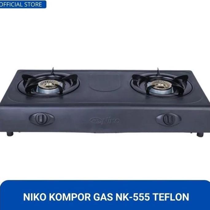 Kompor Gas NK 555 Hitam 2 Tungku Gas Stove Murah SNI Garansi NK555