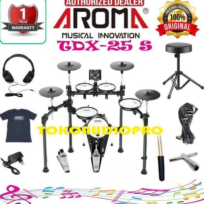 denberkah99 - aroma tdx25s electronic drum kit all mesh | drum elektrik paket lengkap