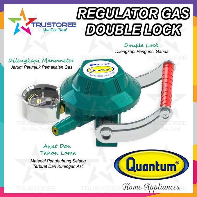 REGULATOR GAS QUANTUM METER DOUBLE LOCK QRL-26