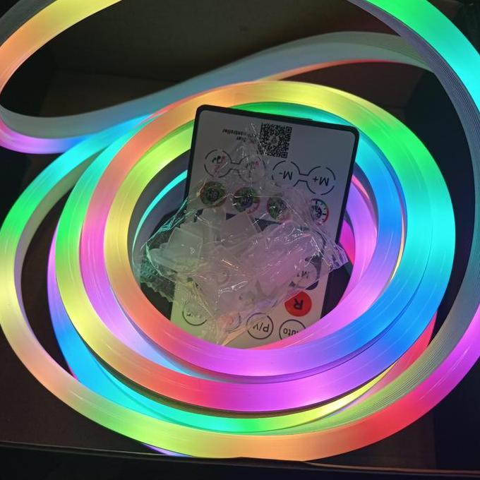 Paket LED Neon Flex neonflex Running RGB 5m 5 meter DC 5V LED Neon Flex Tinggal Colok HI