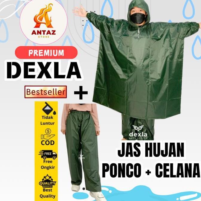 Promo Jas Hujan Ponco Celana Lengan Model Kelelawar Batman Pria Wanita Jumbo Waterproof Tebal Anti B