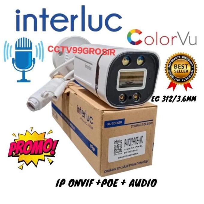 HARGA DISC - IP CAMERA OUTDOOR 4MP Full Color, Ip Cam Interluc/ Edge POE Audio