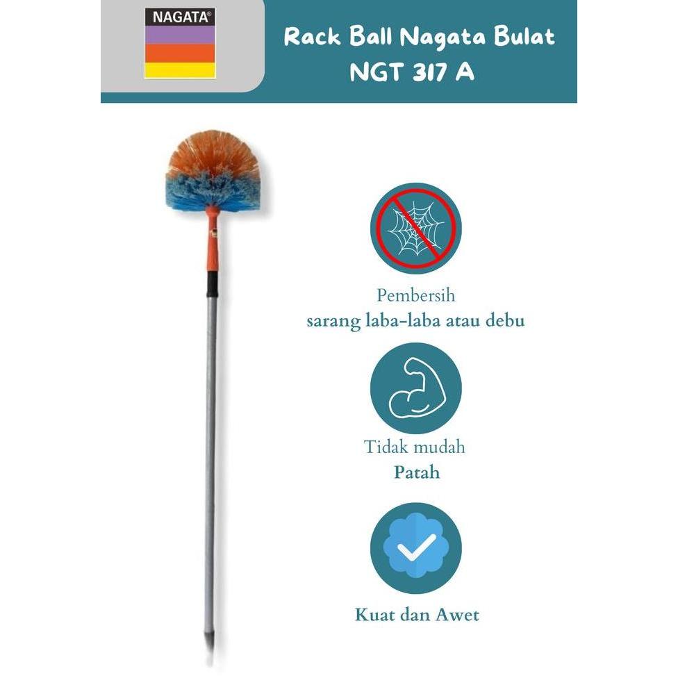 Sapu Plafon | Rack Ball Nagata Bulat NGT 317 A | Alat Kebersihan