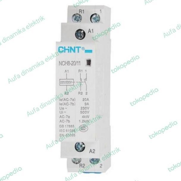 Promo NCH8-20/11 Kontaktor / Contactor Modular Din Rail Chint Diskon