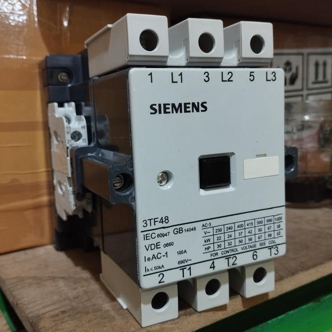 Promo kontaktor siemens 3TF48 22-0XF0 100A 110V 37kw 3TF4822 Diskon