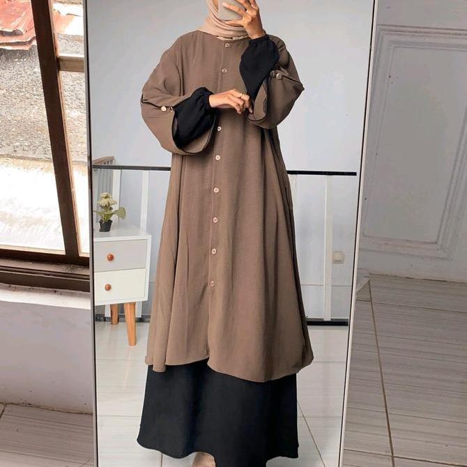 Tansstore - Setelan Amira Setelan Rok Tunik Wanita Muslim Elegant Atasan Nyaman