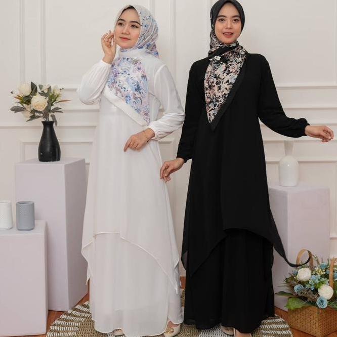 Prilly Busana - Noor Gamis Malaysia Ceruti - Baju Muslim Dewasa - Pakaian Wanita