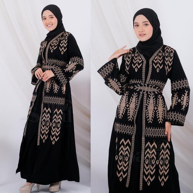 Abaya Hitam Turkey / Maxi Dress Muslim / Gamis Wanita / Pakaian Muslimah Syari Dewasa Arab - Dubai A
