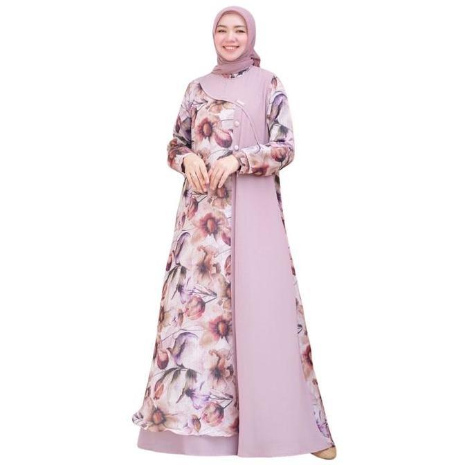 Savanna Dress By Ninos Design Ceruty Diamond High Lembut Mocca Muslim Nyaman Panjang Wanita Gamis Me