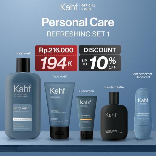 Special Brand Day Free Pouch Kulit Kahf Bundle 5In1 Paket Perawatan Daily Paket Personal Care Face W
