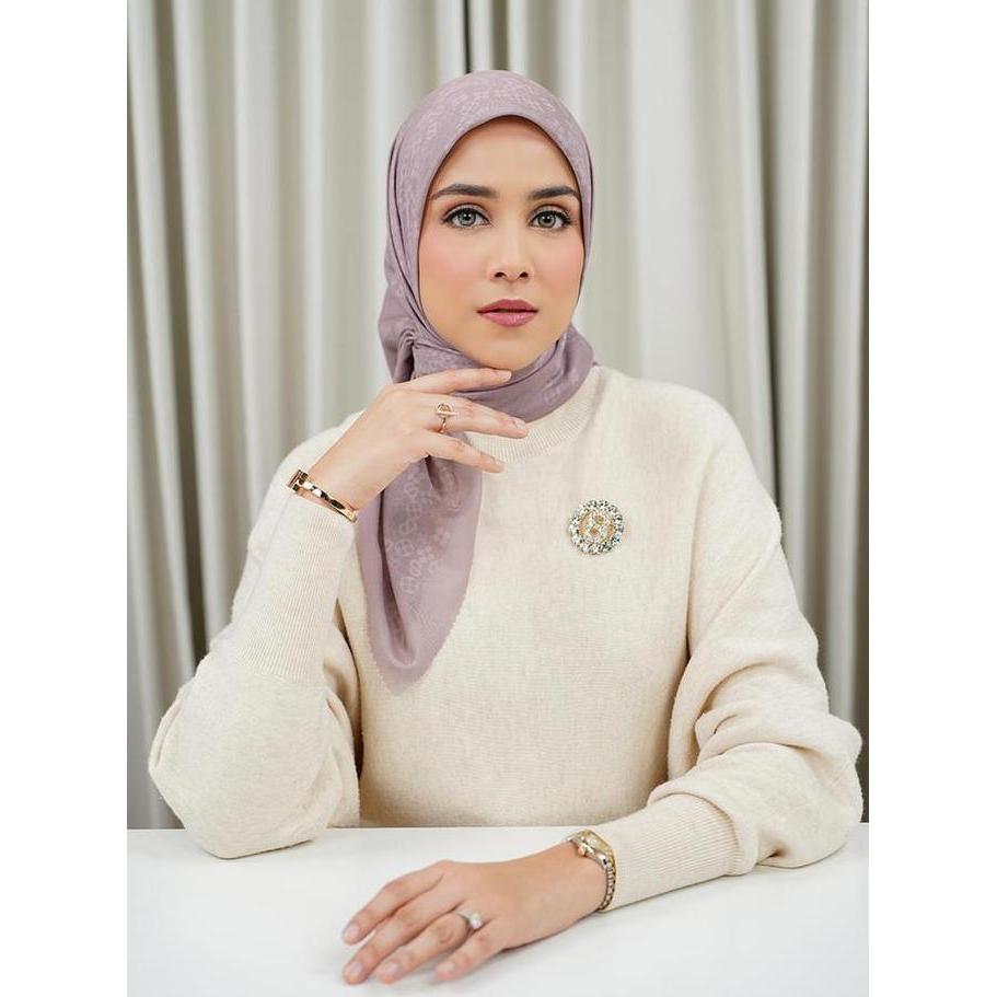 Monogram Scramble Voile Square - Aurora.