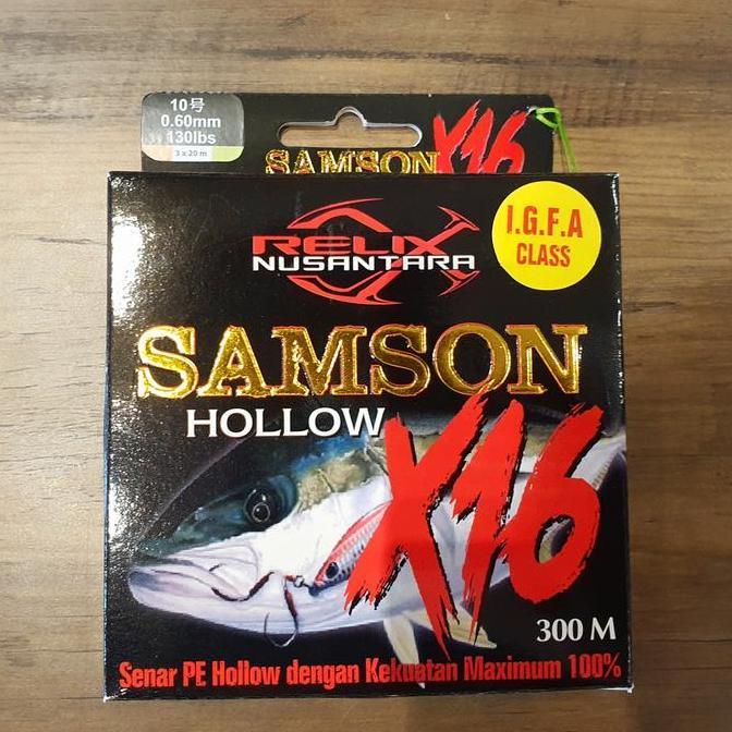 Senar Samson X16 PE 10 Hollow 300 meter Relix Nusantara