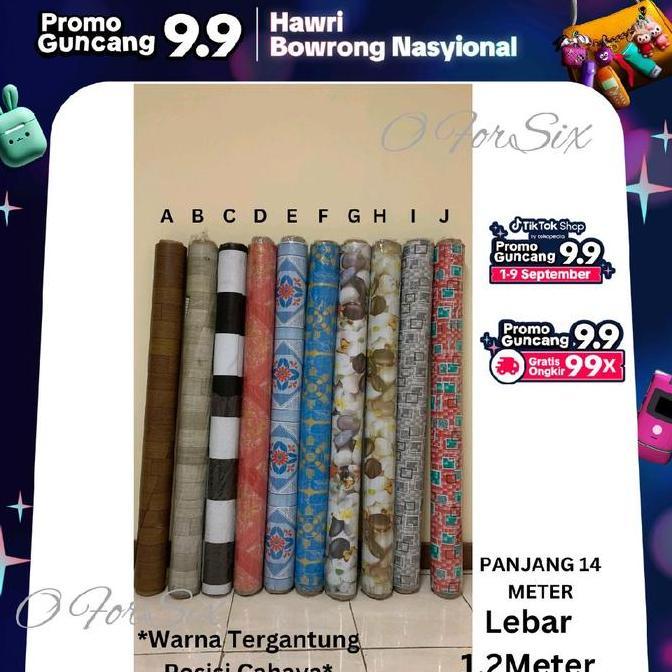 '' (ROLL) KARPET PLASTIK/PERLAK LANTAI/MEJA/KARPET LANTAI PLASTIK LEBAR 1,2 METER(NEW2) ''