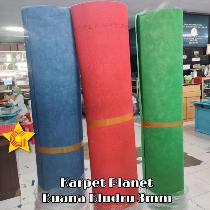 '' KARPET BLUDRU POLOS PLANET SUPER BUANA 1 ROLL 2X30M 3MM *