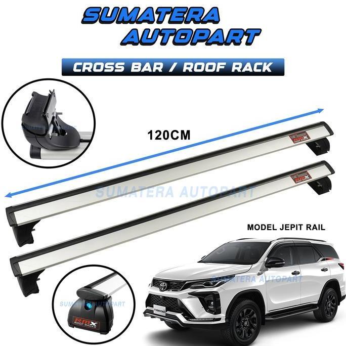 CROSSBAR CROSBAR CROSS BAR ROOF RACK BRACKET BREKET JEPIT ROOF RAIL FORTUNER VRZ ALL NEW TERIOS RUSH