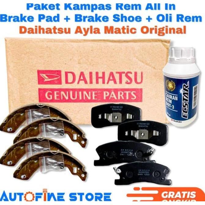 Paket Kampas Rem Daihatsu Ayla Matic Original