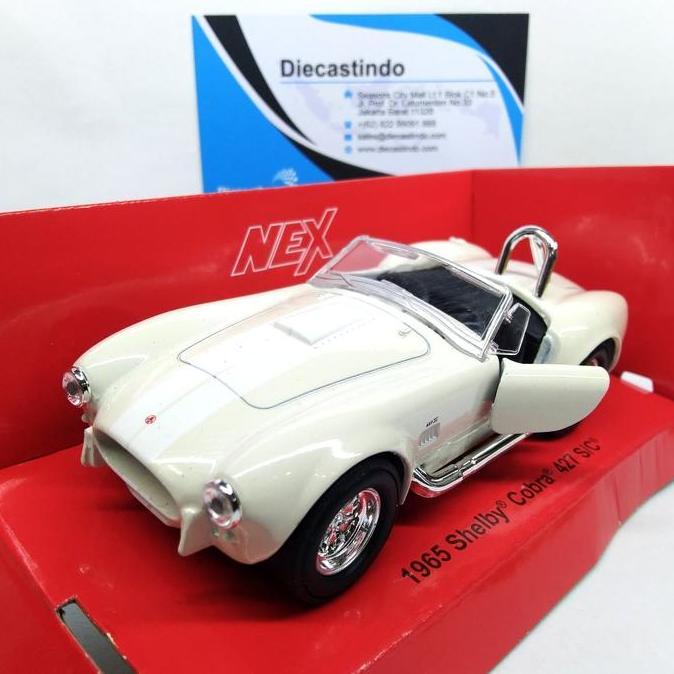 Welly Nex 1:34 1965 Shelby Cobra 427 S/C, Putih
