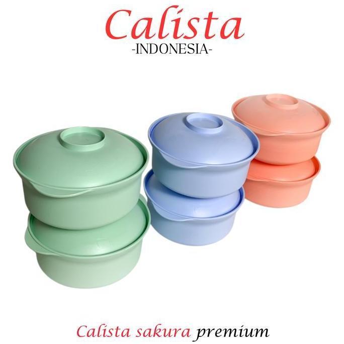 MANGKUK CALISTA SAKURA / MANGKOK MIE RAMEN FREE TUTUP / Mangkuk plastik + Tutup 2in1 Mangkuk Sup Plu