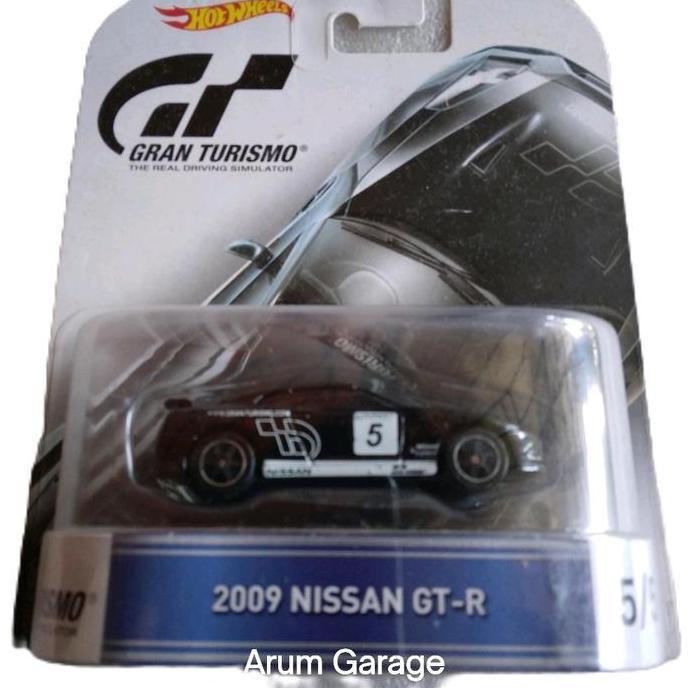 Hot Wheels Premium 2009 Nissan GT-R. Card Gran Turismo Series. The Real Driving Simulator. Ban Karet