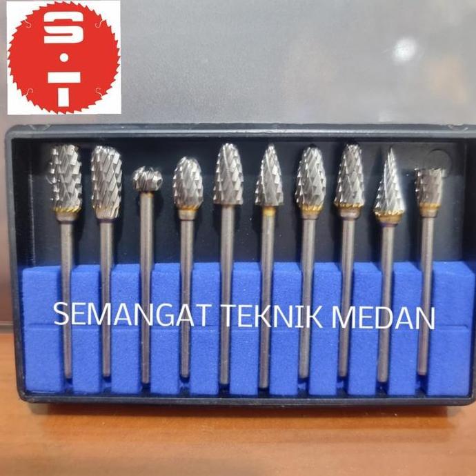 10pcs MATA BOR CUN TUNER CUNER TUNGSTEN GRINDER BESI PENDEK SET IKURA