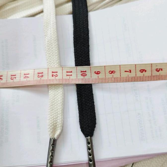 tali sepatu aj 1 / tali sepatu Jordan / tali sepatu high and low Hitam dan Putih bewe