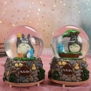 Totoro bola salju music box snow globe ghibli LS