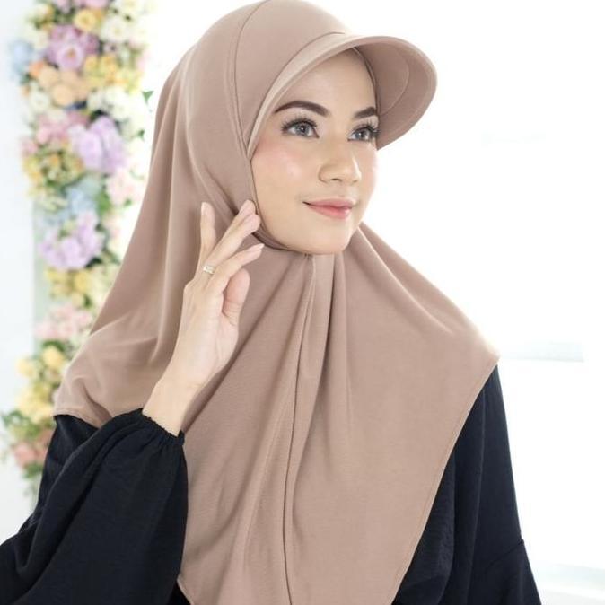 Milyarda Hijab Bergo Topi Premium Kerudung Instan Sporty Olahraga Muslim  Dewasa Tebal Nyaman