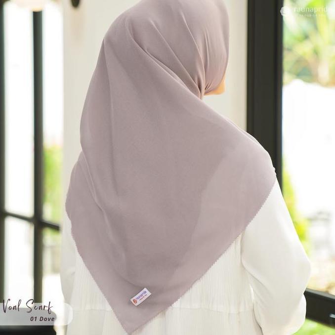 Rauna Pride / Voal Scarf 01 / Vs01 - Dove / Kerudung Segi Empat Polos / Hijab Bergo / Segi Empat Mot