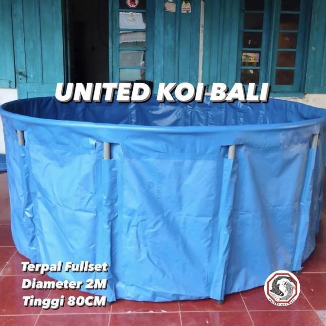 KOLAM TERPAL VET BULAT ORCHID FULLSET VET TERPAL IKAN KOI DIAMETER 2M SHA