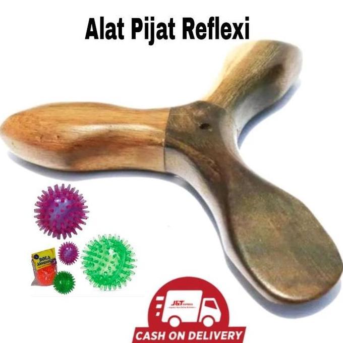 Bola terapi tangan +Kayu pijat Segitiga