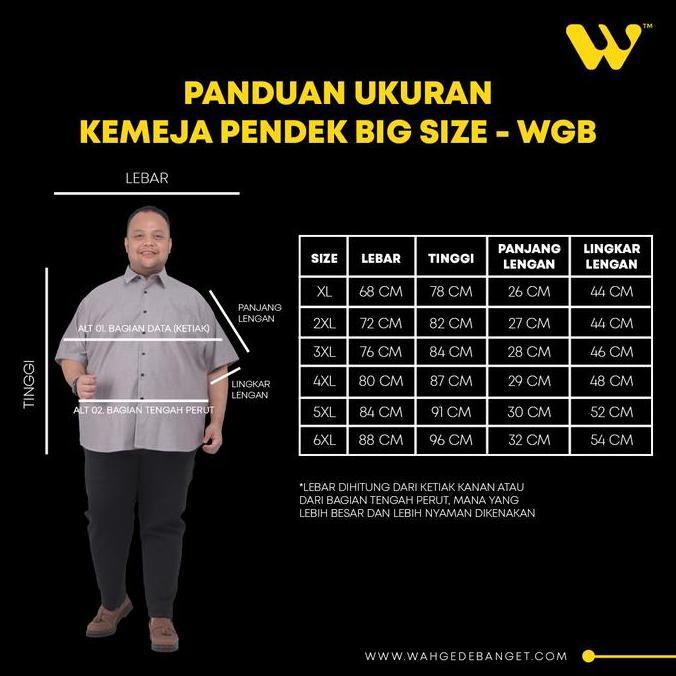 WGB Kemeja Tenun V Neck Pria Big Size Special Collection Jumbo XL XXL murah