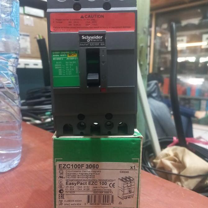 Murah Ezc100f3060 Schneider mccb 3phase 60a Non COD