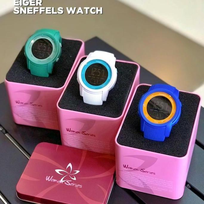 Ready Eiger Sneffels Watch Jam Tangan Digital Wanita Original White